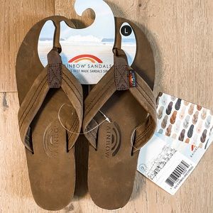 Women’s Leather Rainbow Sandal - Brown - L 7.5-8.5